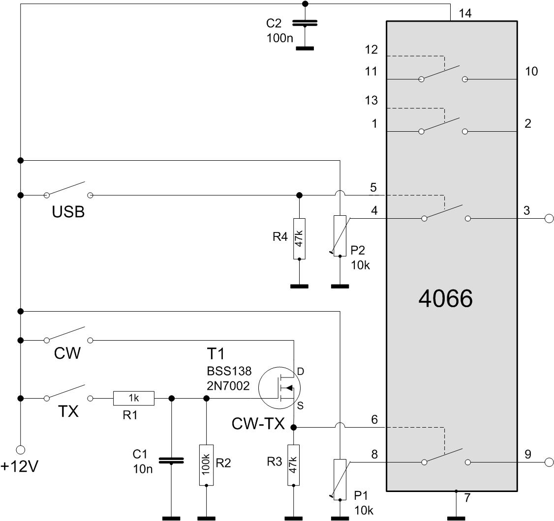 Transistorschalter CMOS-IC 4066