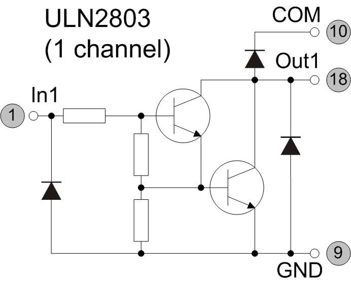 Transistorschalter ULN2803 Darlington
