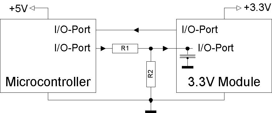 Transistorschalter R-Levelshifter Down