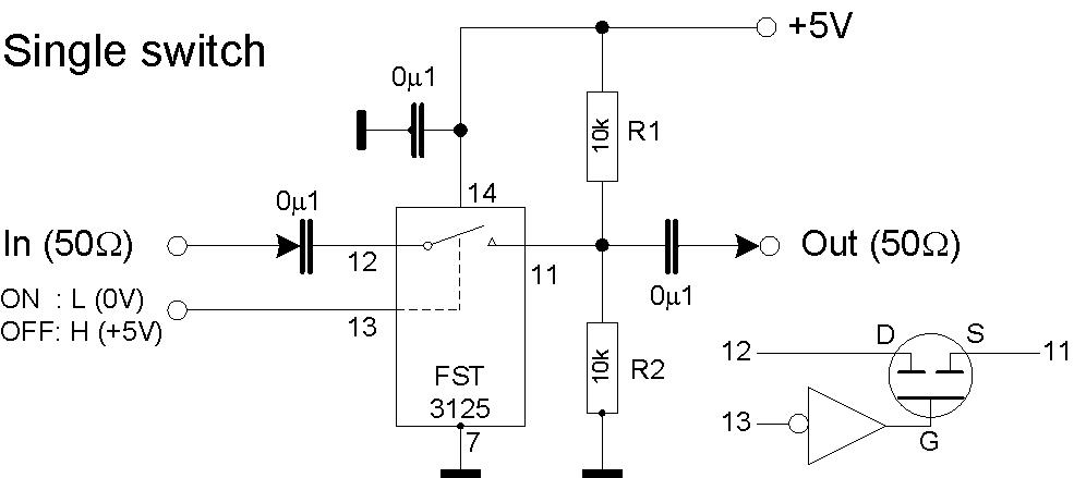 Transistorschalter FST3125 HF-Switch single